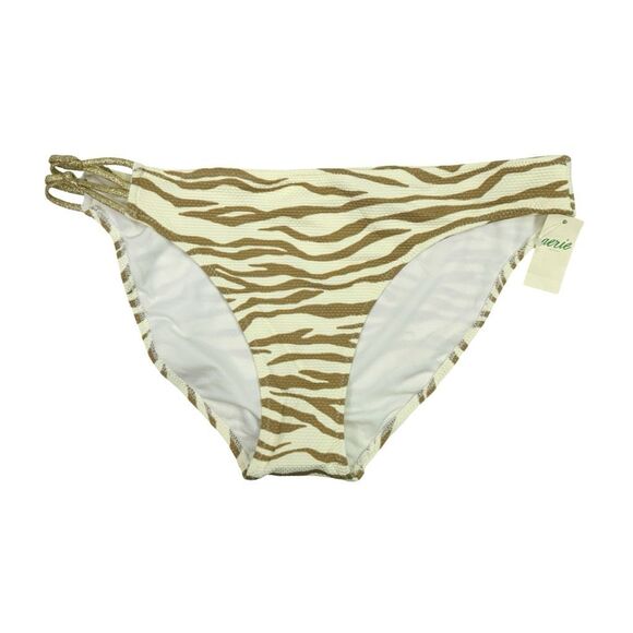 aerie Animal Print Pique Knot Bikini Bottom - Size Medium - Picture 1 of 3